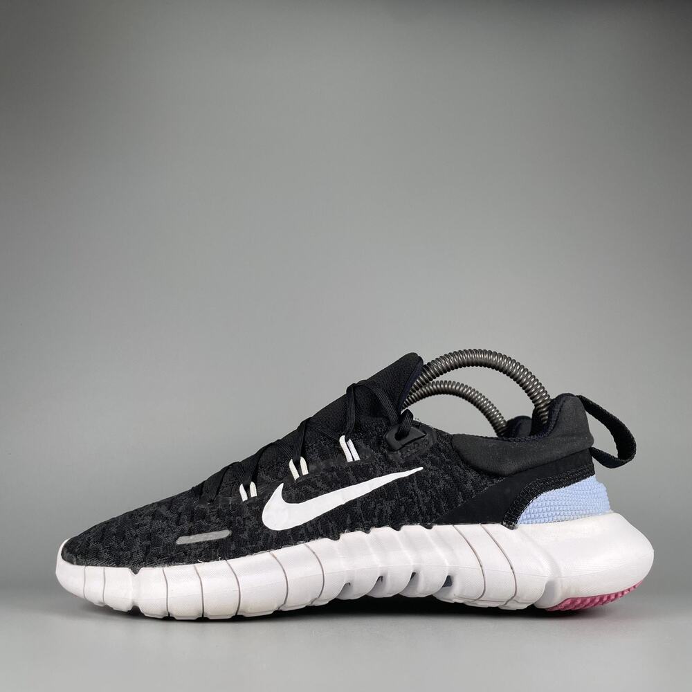 Mens 7.5 Womens 9 Nike Free Rn 5.0 Next Nature Black Pink Spell Gym Running Shoe